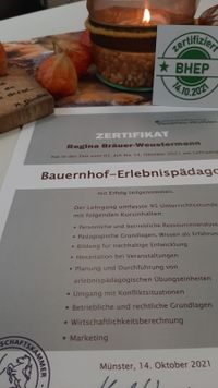 Zertifikat Bauernhofp&auml;dagogik